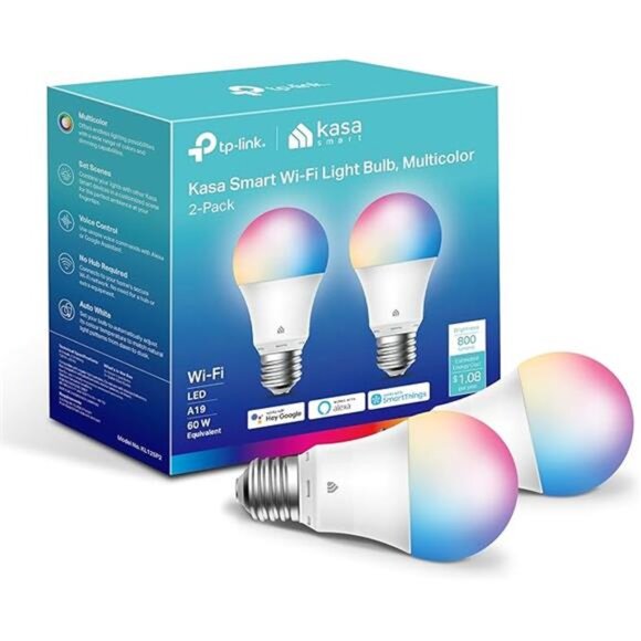 Kasa Smart Light Bulbs, Full Color Changing Dimmable Smart WiFi Bulbs - Picture 7 of 7